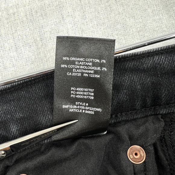 ARITZIA DENIM FORUM Jeans Womens 29 Black The Arlo High Rise Straight 28L - Picture 16 of 16